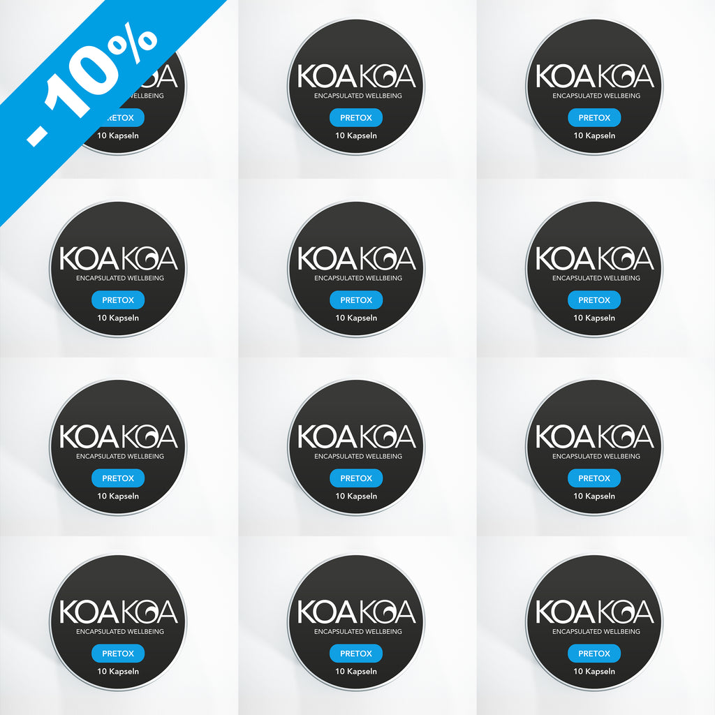 KOA KOA PRETOX | Small Can Package | 10 Capsules | Set of 12: